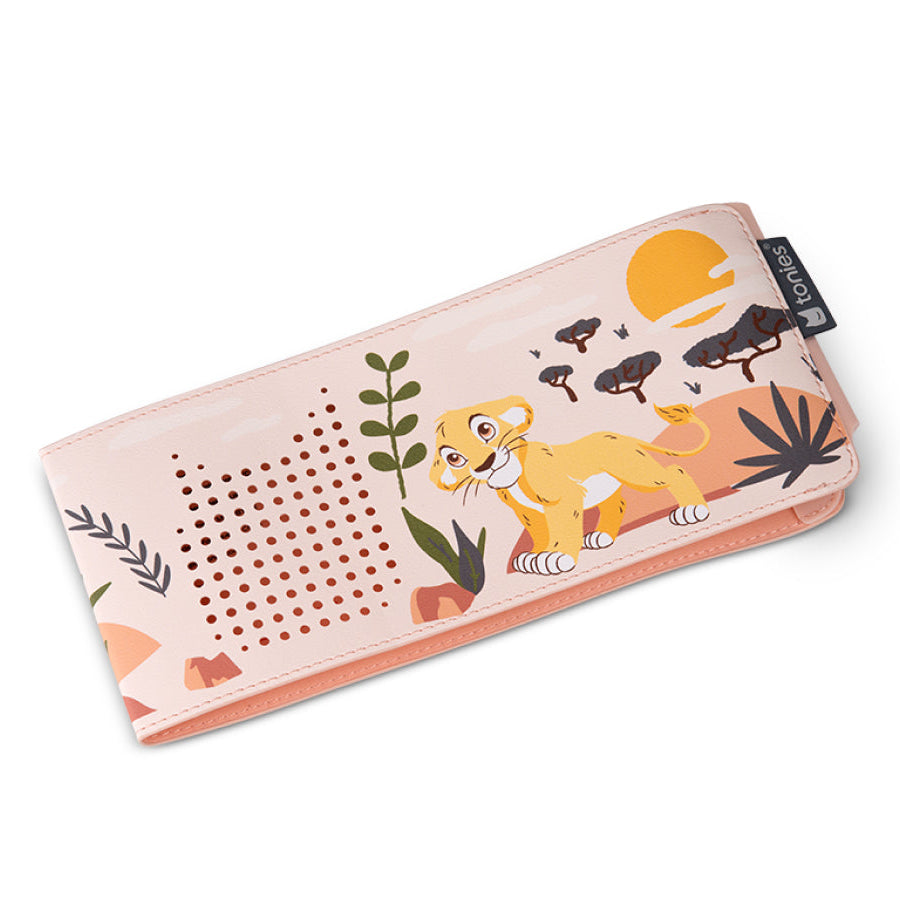 Children's cushion with a lion design on a white background