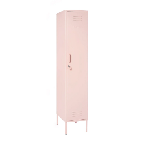 Pink locker on a white background