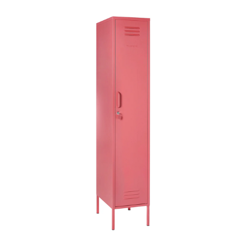 Pink locker on a white background