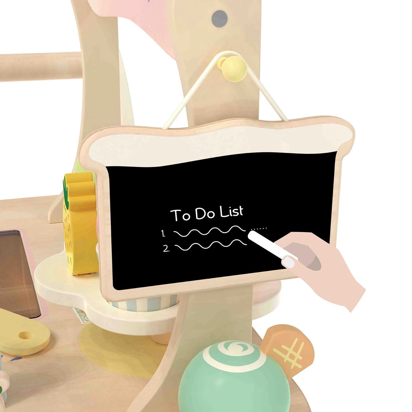 Small blackboard with 'To Do List' written on it, held by a hand with a white eraser.