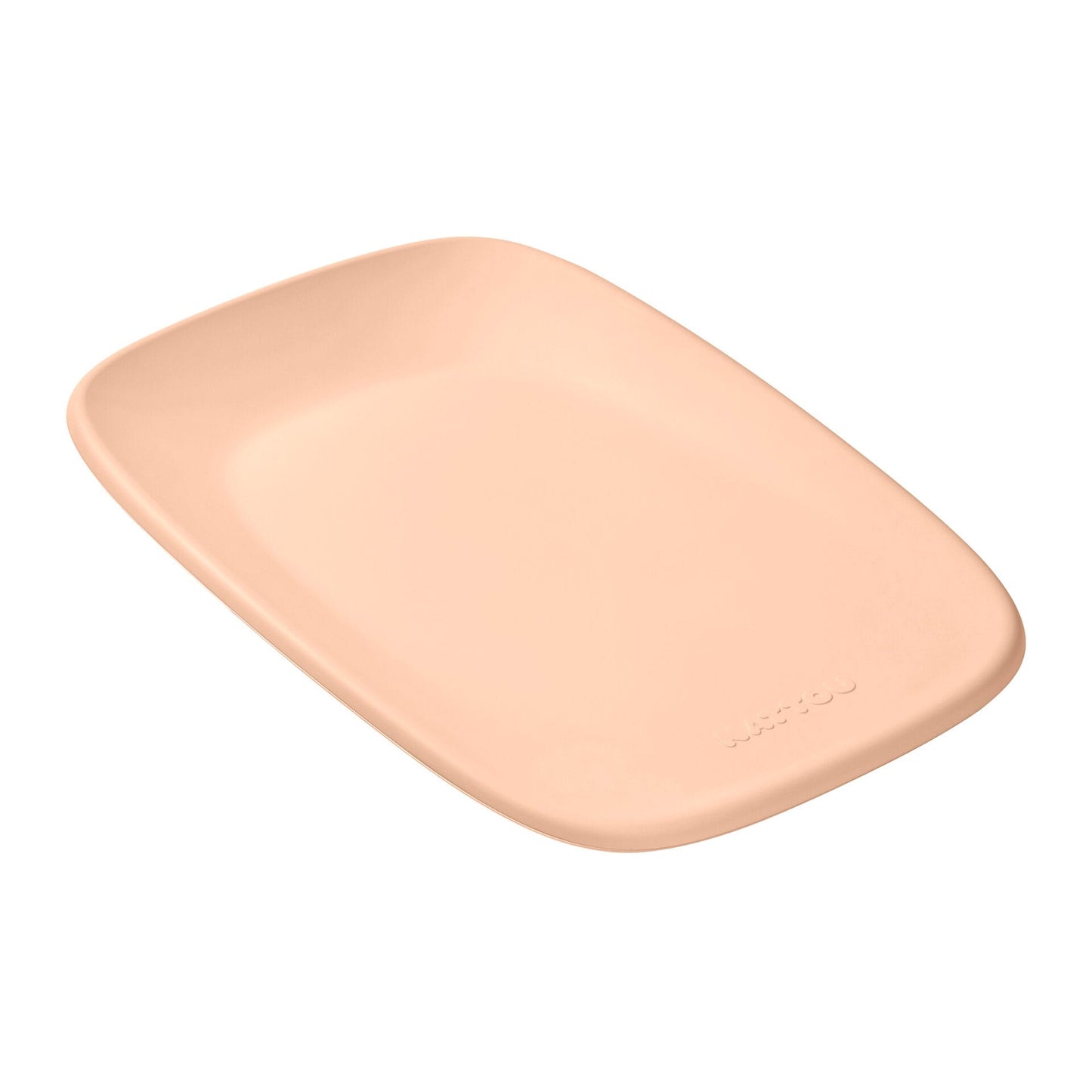 Rectangular pink silicone mat on a white background