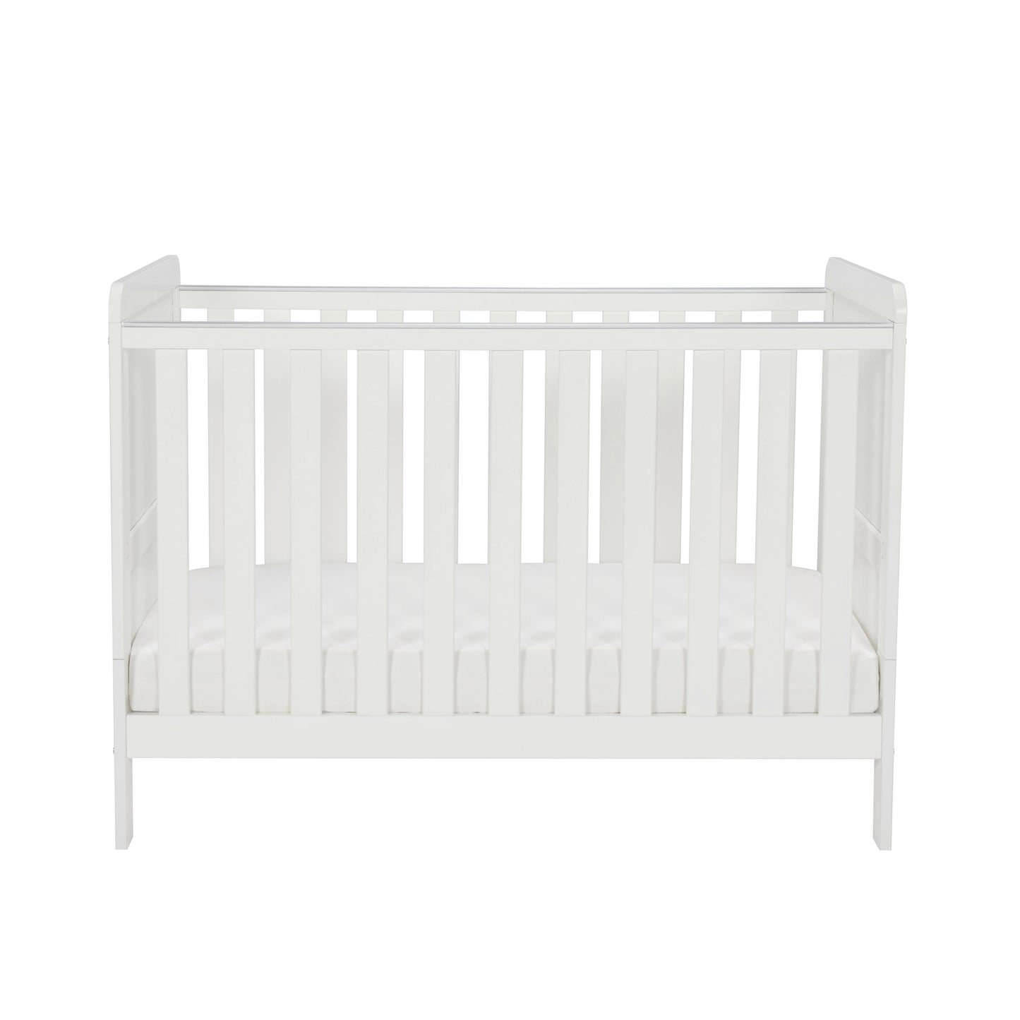 White cot on a white background