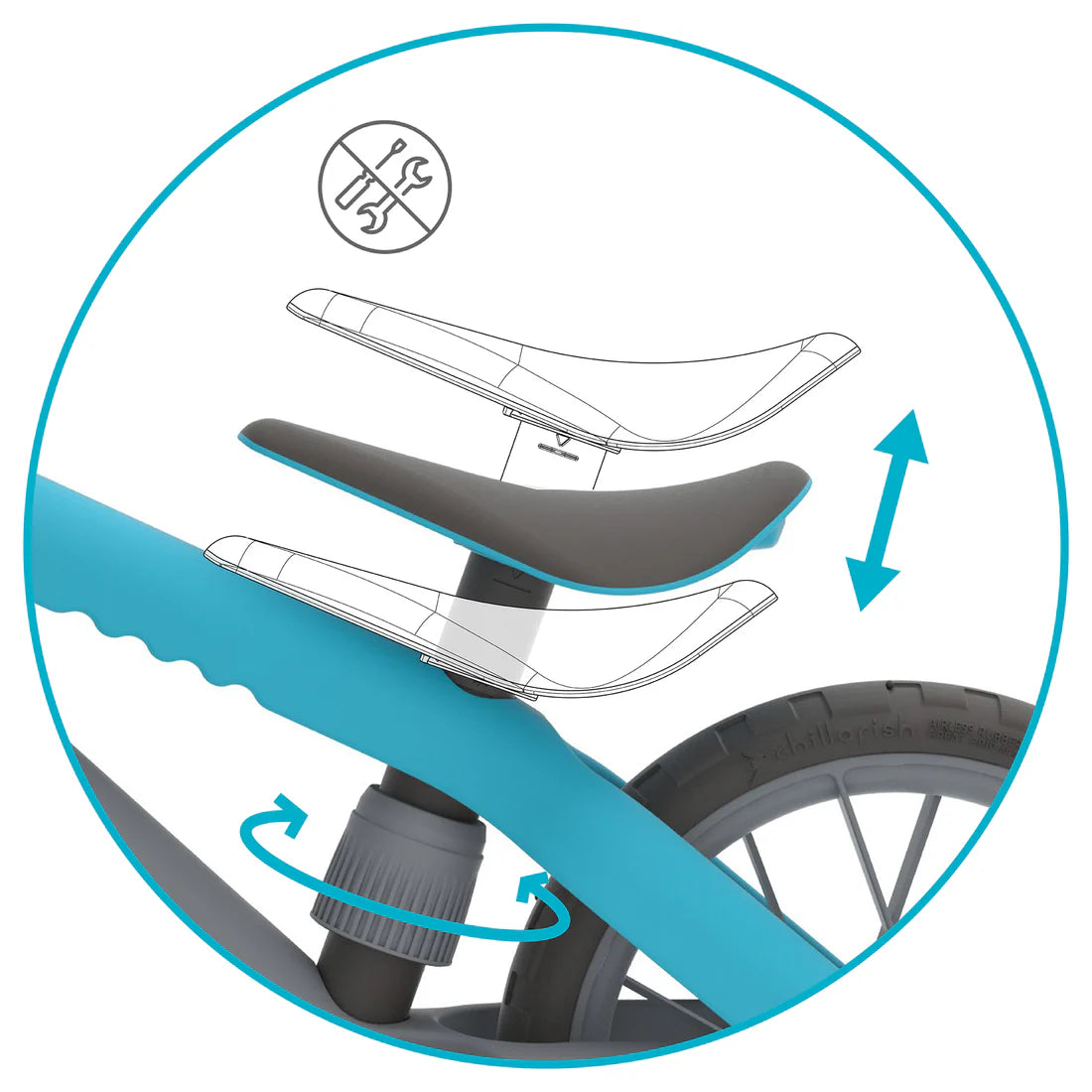 Diagram showing a bicycle seat assembly with a focus on the seat post and seat.