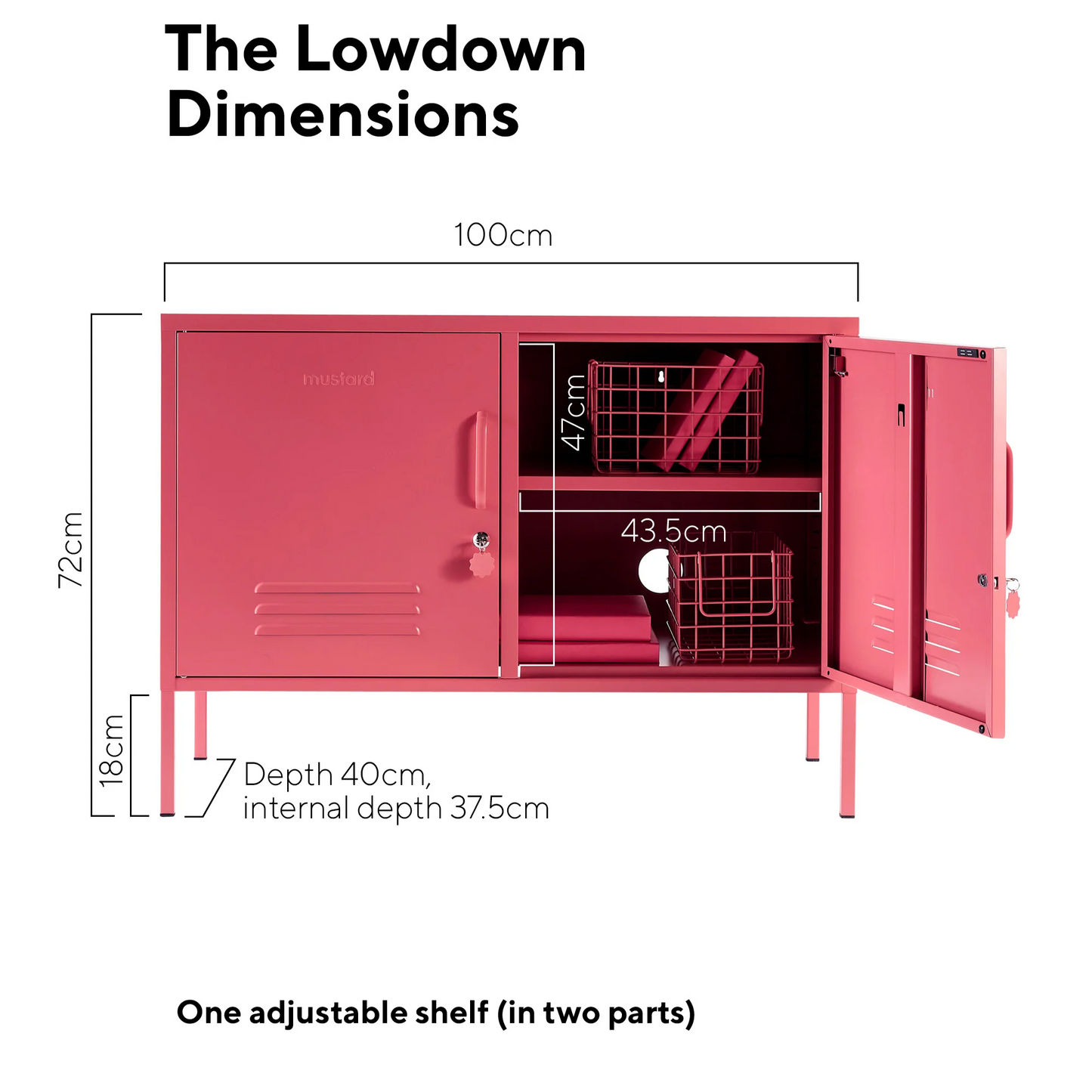 Pink berry locker dimensions