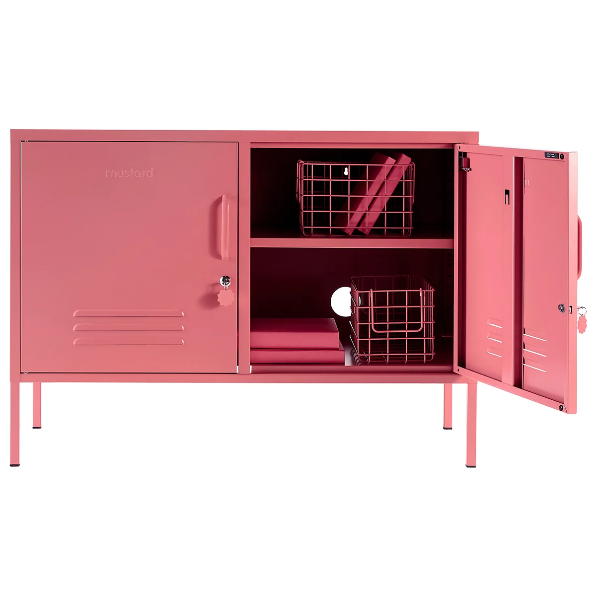 Pink berry locker with open door