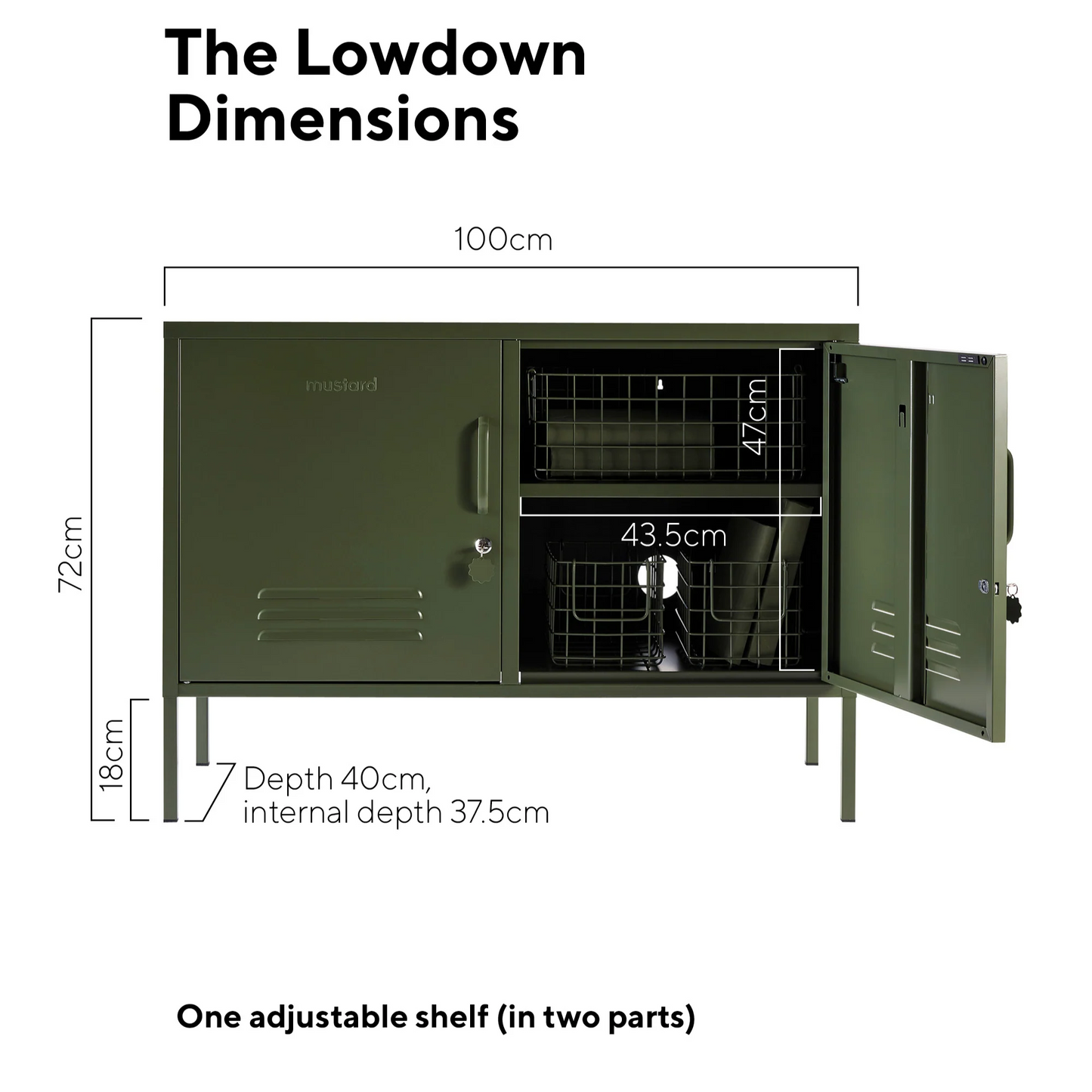 Dimension of green locker