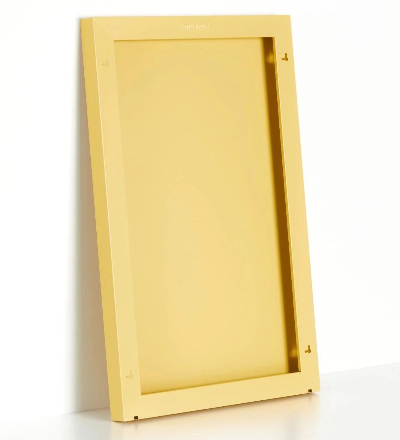 Yellow rectangular frame on a white background