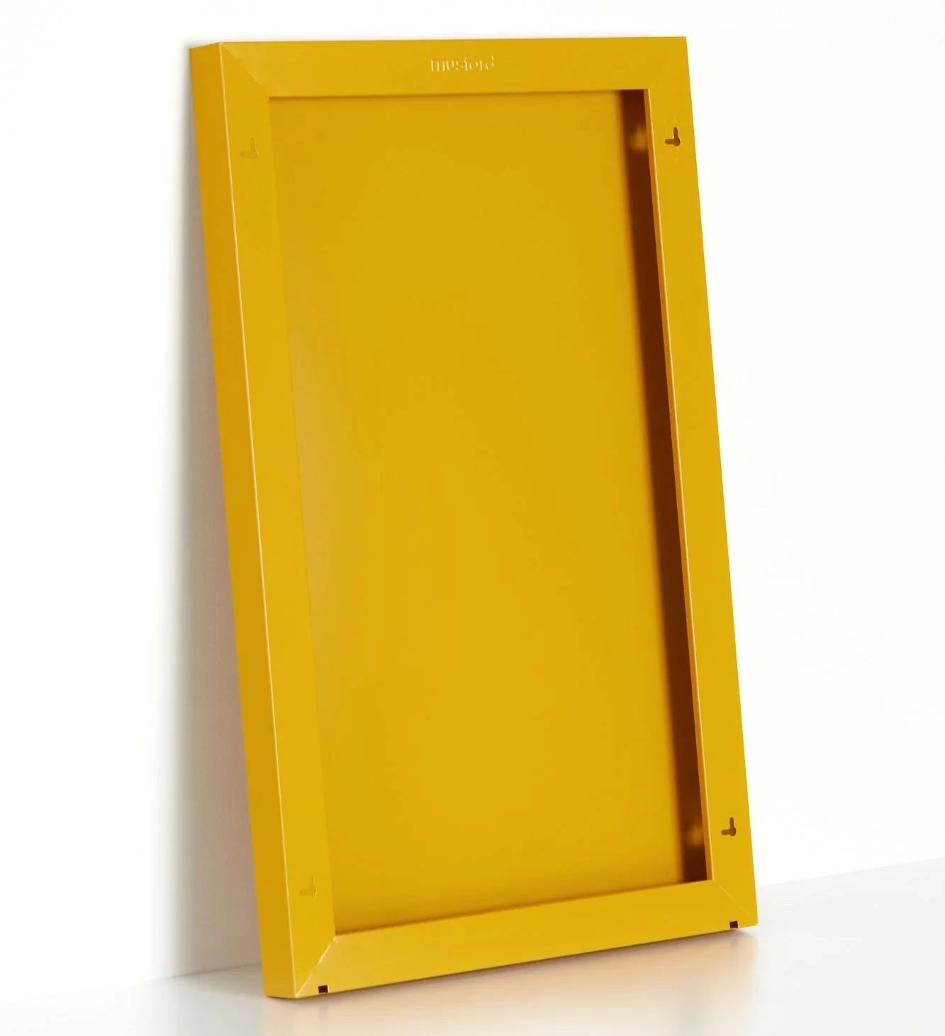 Yellow rectangular object on a white background