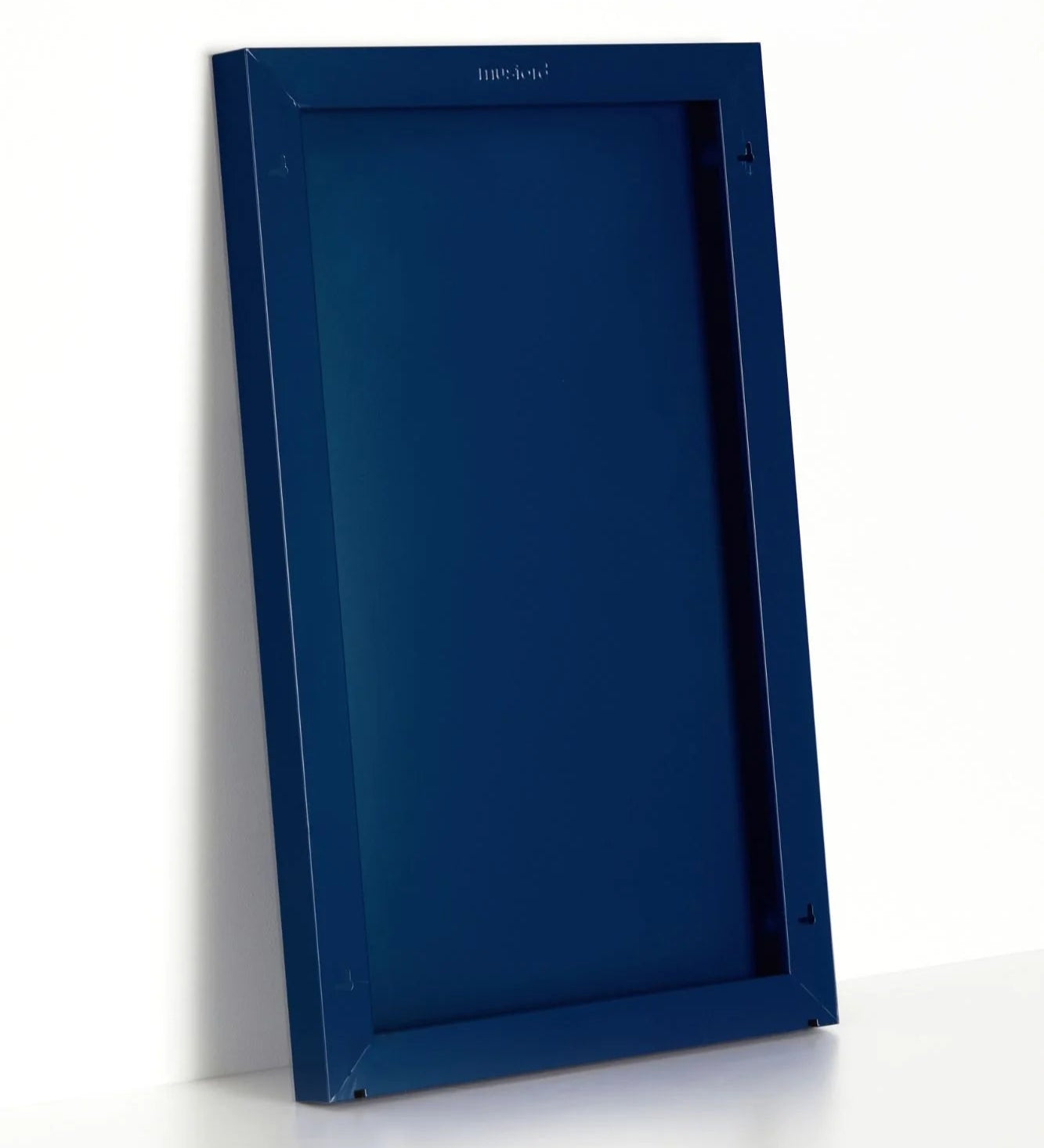 Blue rectangular frame on a white background
