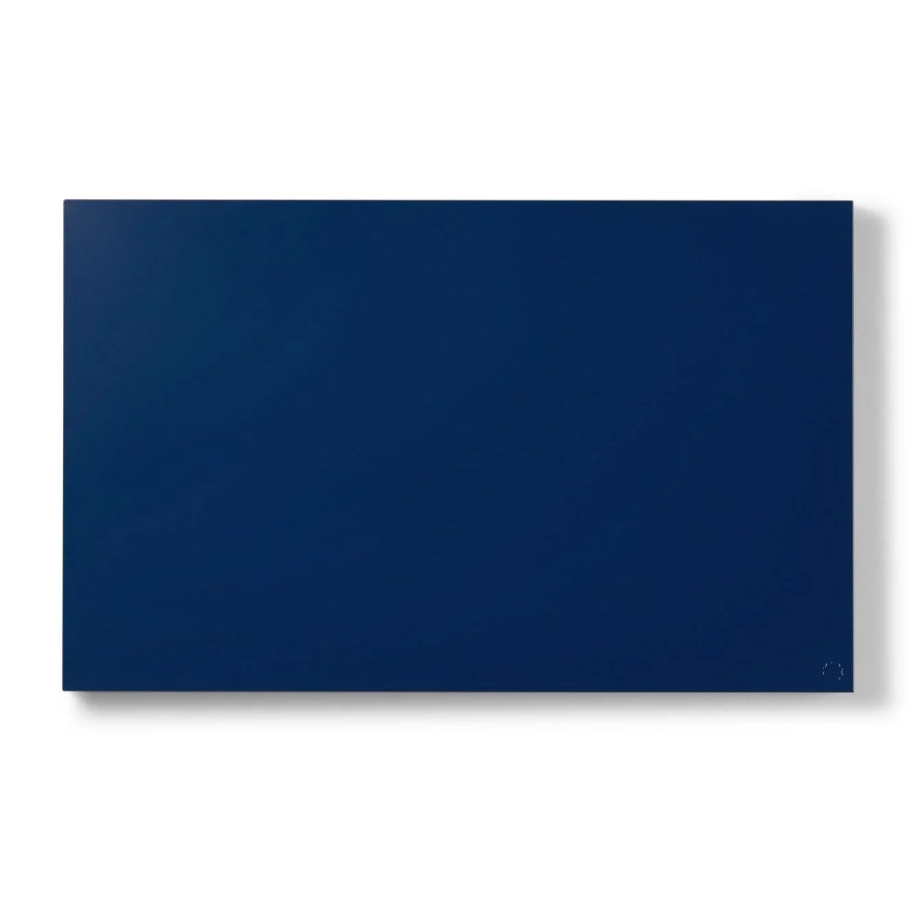 Navy blue rectangular tile on a white background