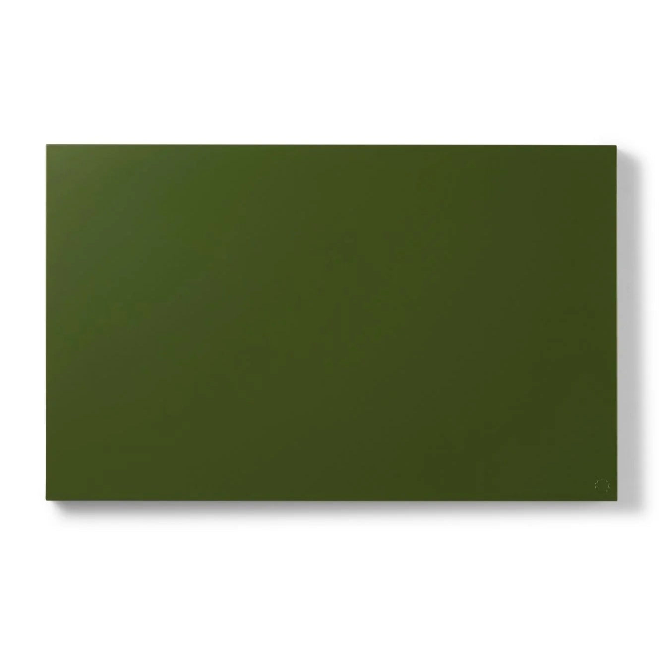 Rectangular green tile on a white background
