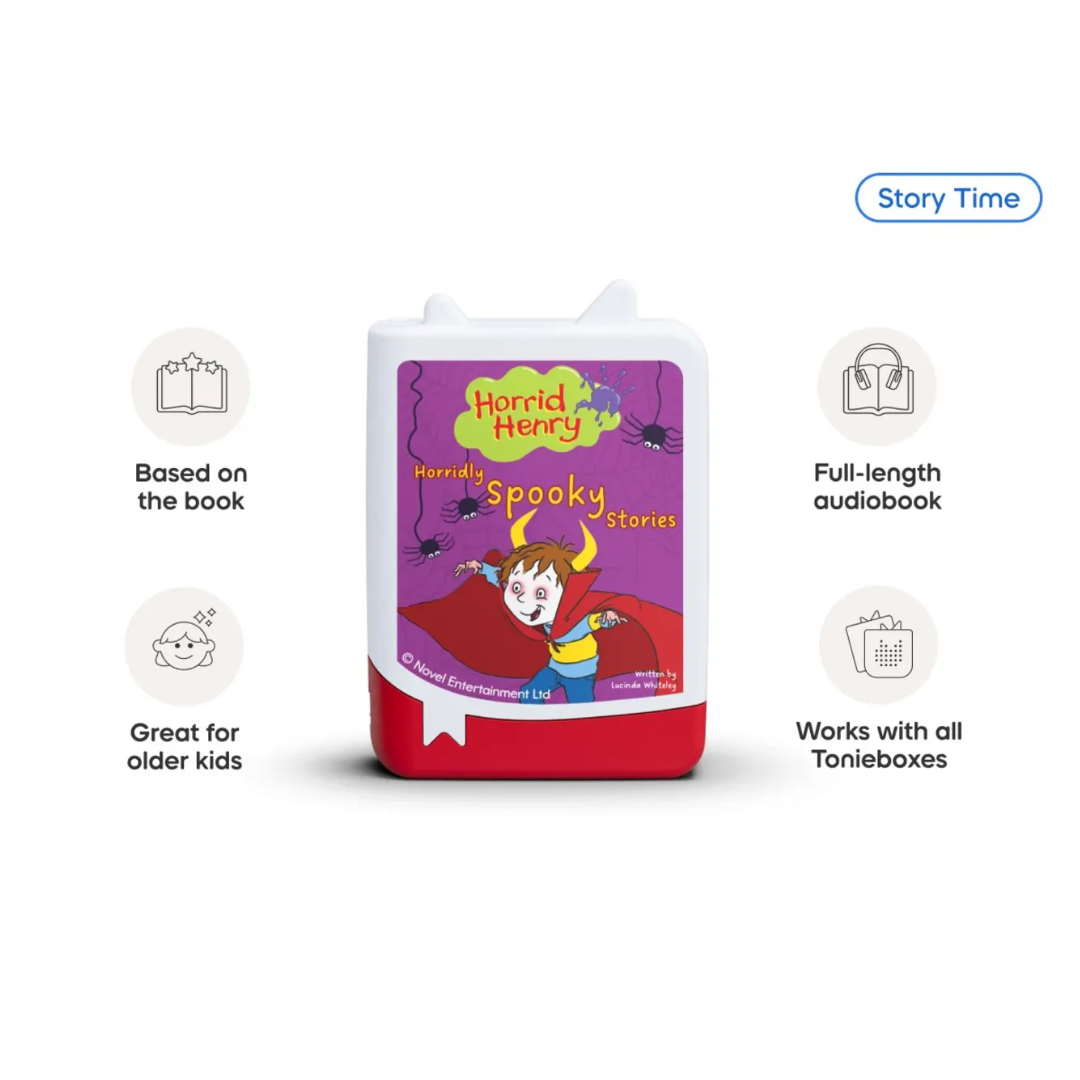 Horrid Henry Spooky Stories audiobook packaging on a white background