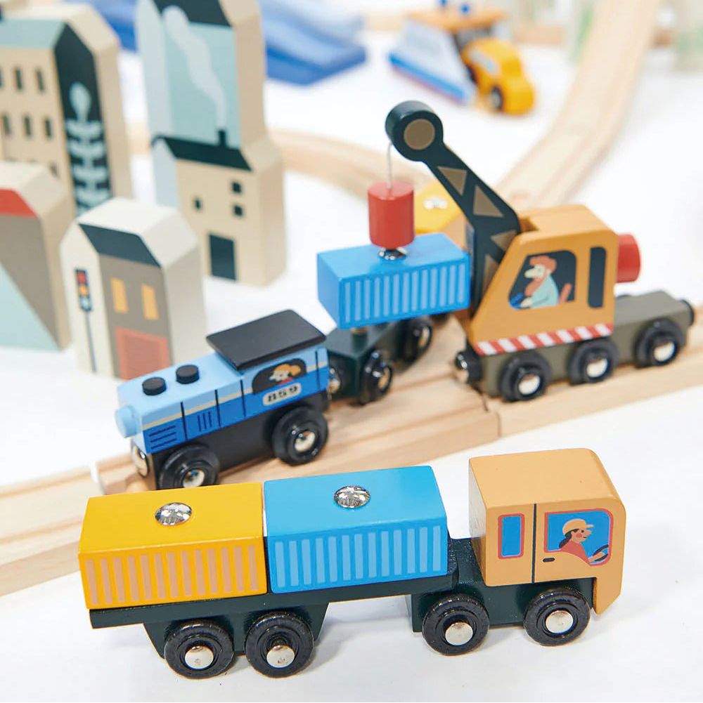 Wooden train set