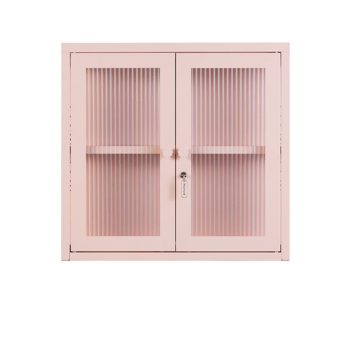 Pink cabinet metal and glass