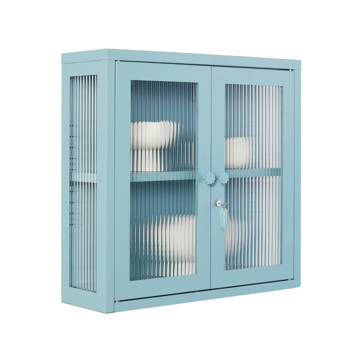 Blue cabinet on a white background