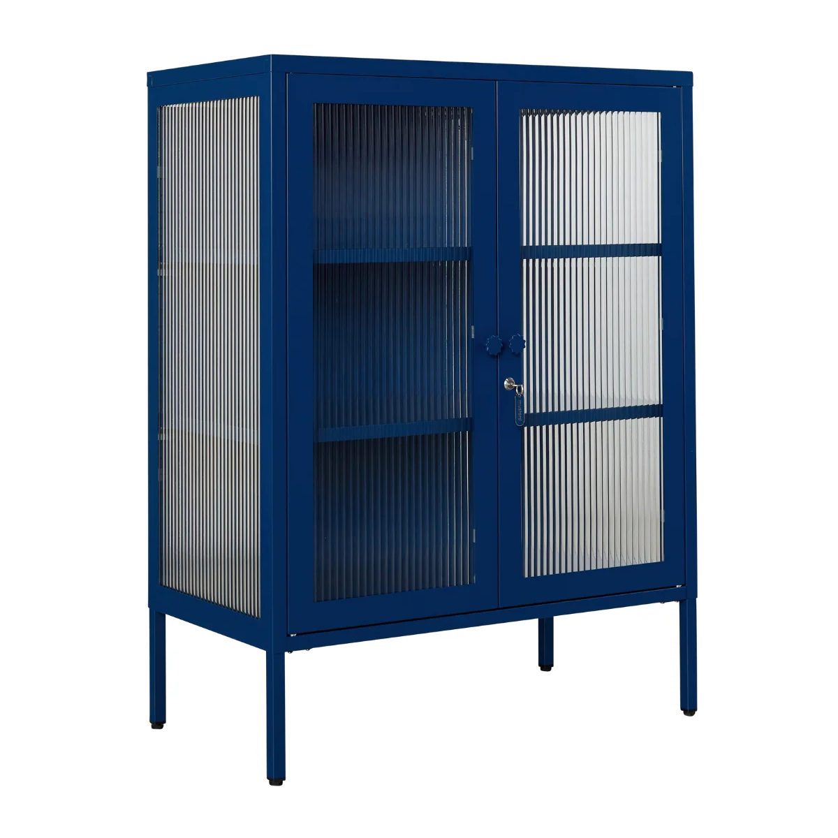 Blue cabinet on a white background