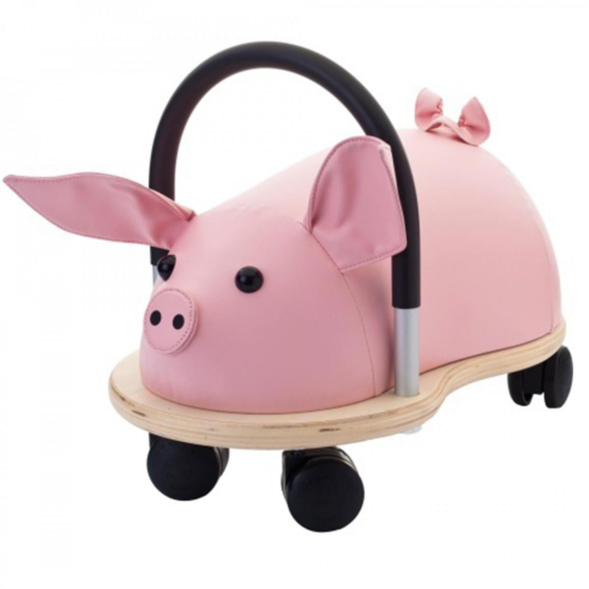 Pink pig ride on toy
