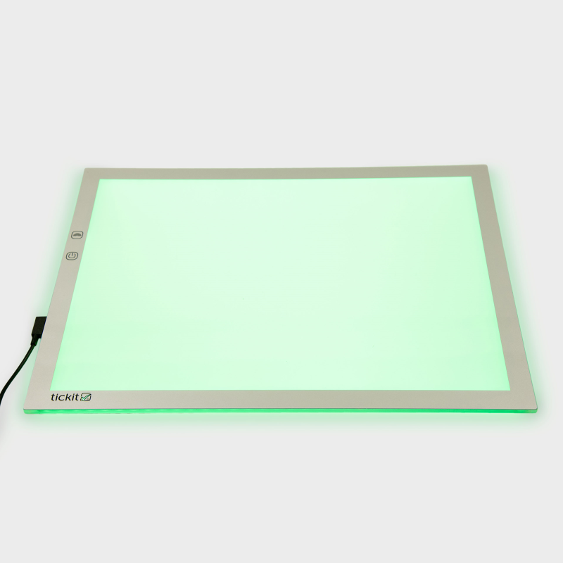 Light up panel glowing green