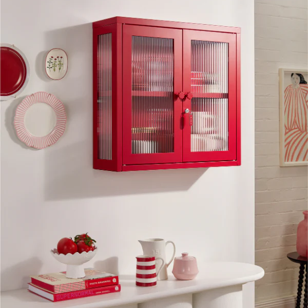 Wall cabinet on display in kitchen area