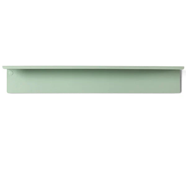 Light green shelf on a white background