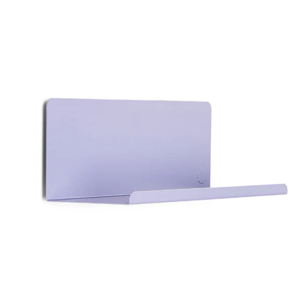 Lilac shelf on white background