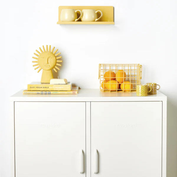 Butter yellow shelf
