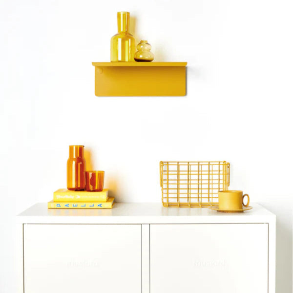 Mustard yellow shelf