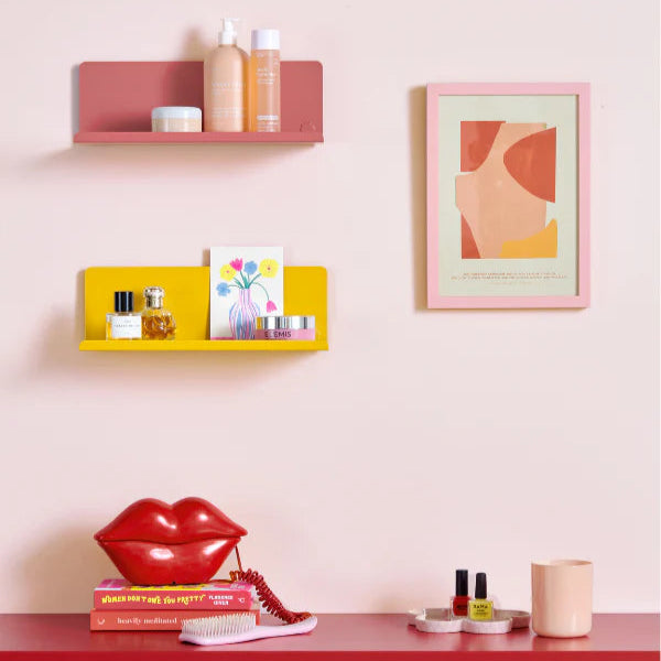 Mustard yellow shelf
