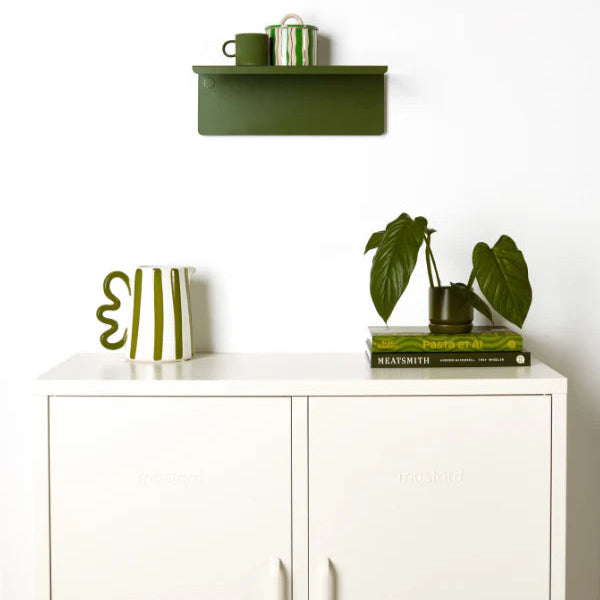 Olive green shelf