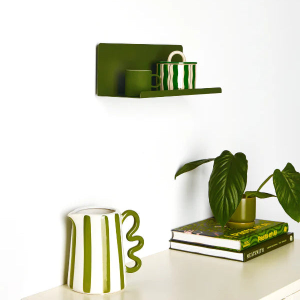 Olive green shelf
