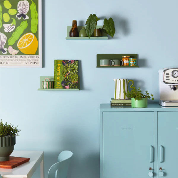 Olive green shelf
