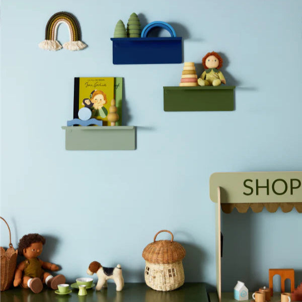Olive green shelf