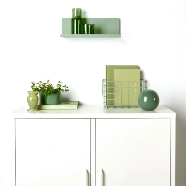 Sage green shelf