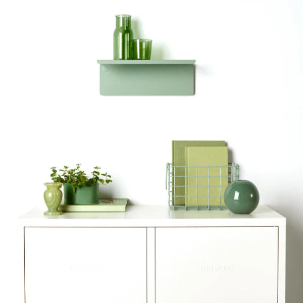 Sage green shelf