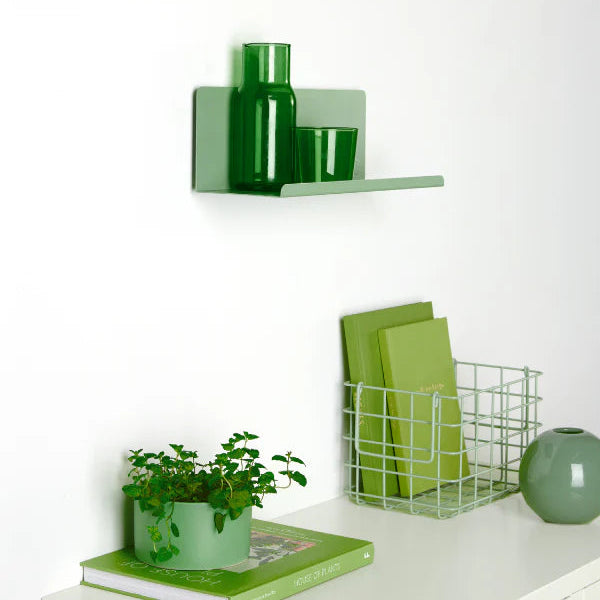 Sage green shelf