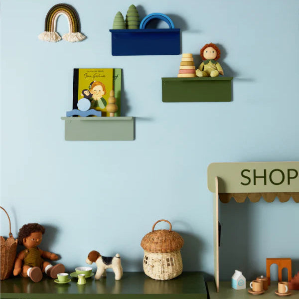 Sage green shelf