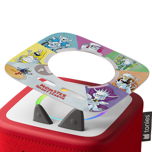 Toy with colorful design featuring cartoon characters on a white background