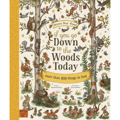 Book cover of 'If You Go Down to the Woods Today' with illustrations of forest animals and nature.