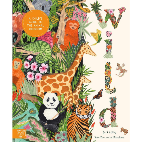 Book cover with colourful illustrations of animals and plants, featuring the title 'A Child's Guide to the Animal Kingdom'.