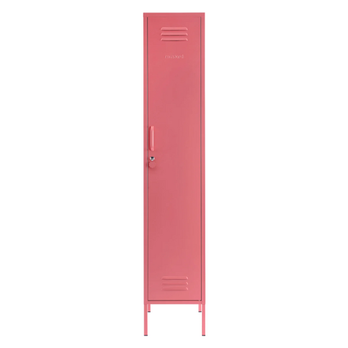 Pink locker on a white background