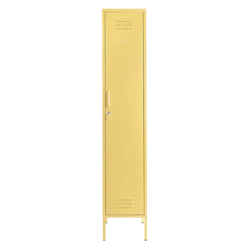 Yellow locker on a white background