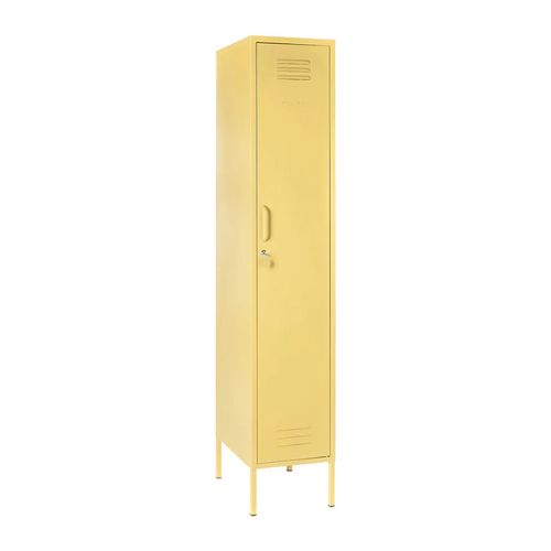 Yellow locker on a white background