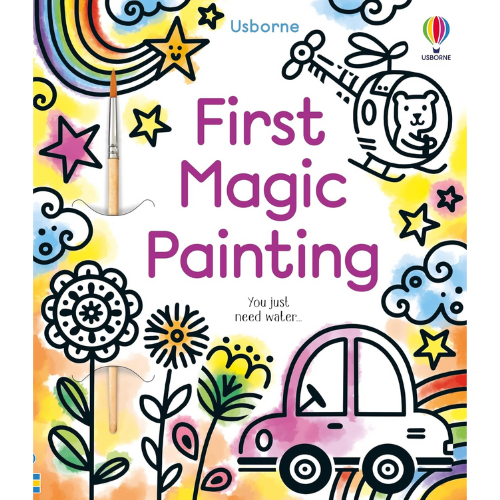 Book front cover with "first magic painting" 