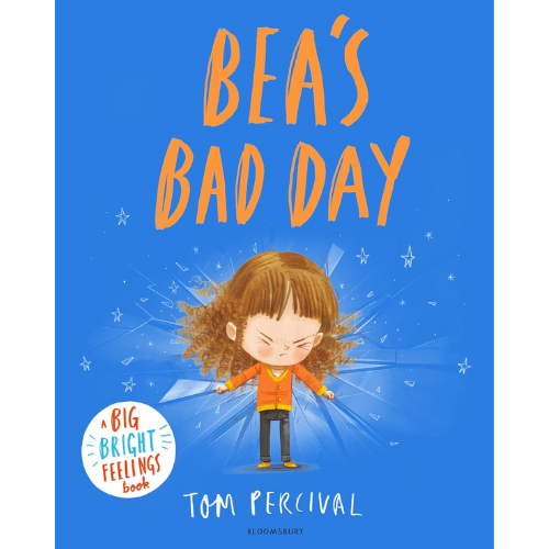 Book cover of 'Bea's Bad Day' with a character on a blue background