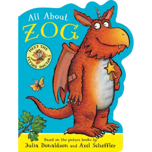 Book cover of 'All About Zog' with a dragon illustration on a blue background
