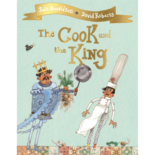 Book cover of 'The Cook and the King' with illustrations of a king and a chef.