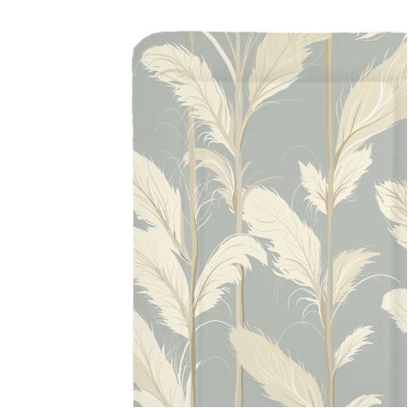 Wallpaper with a leaf pattern on a gray background