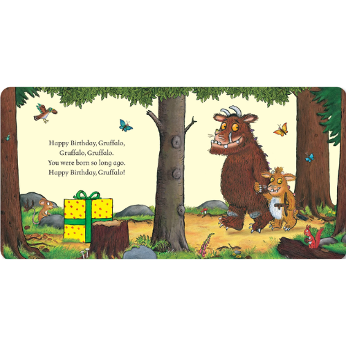 Illustration of a bear and a cat in a forest with text on a white background