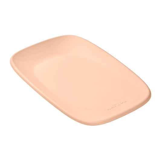 Rectangular pink silicone mat on a white background