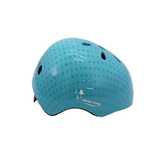 Blue helmet with a white background